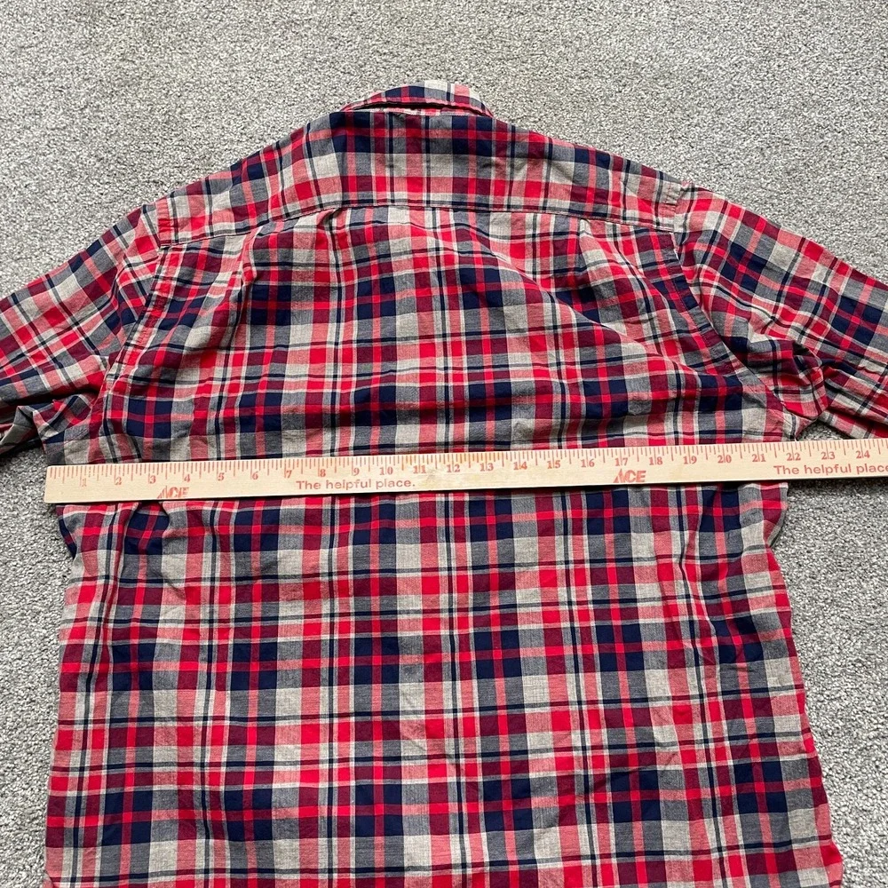 J.CREW Shirt Adult Medium‎ Multicolor Plaid Cotton Long Sleeve Mens